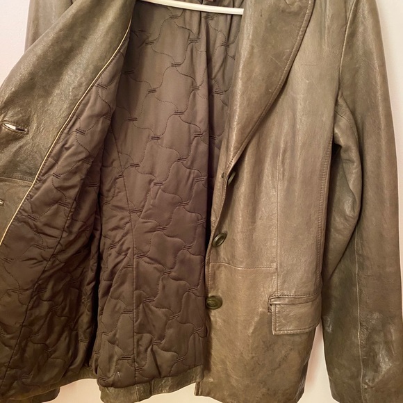 Vintage Danier Leather Jacket Peacoat - Picture 13 of 14